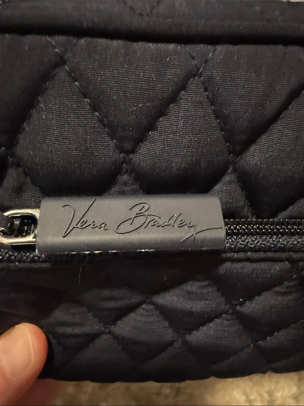 Vera Bradley Quilted Navy Toiletry Bag